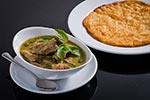 Beef green curry with roti